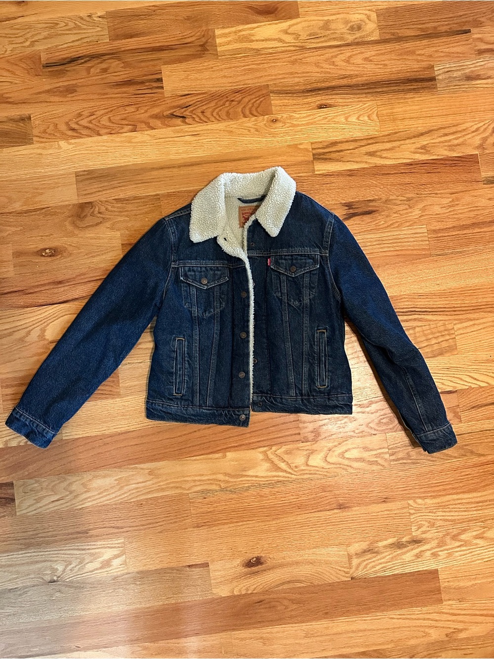Levi's Cream Sherpa-Lined Jacket